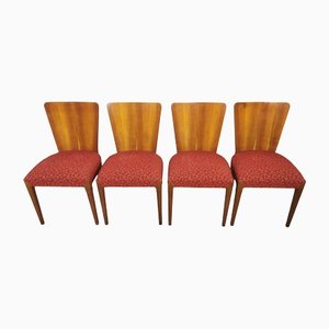 Sedie da pranzo Art Déco di Jindrich Halabala, anni '40, set di 4
