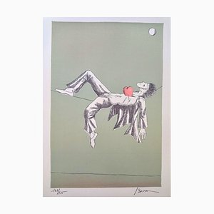 Jacques Bosser, The Heart Dancer 1 (Funambule), Original Lithographie, 1970er