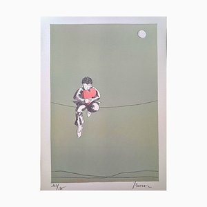 Jacques Bosser, The Heart Dancer 3 (Funambule), Original Lithograph, 1970s