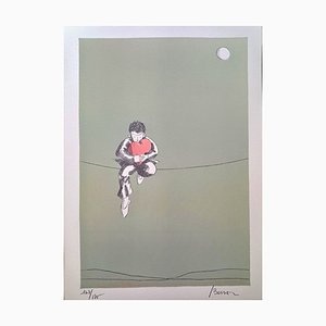 Jacques Bosser, The Heart Dancer 3 (Funambule), Original Lithographie, 1970er