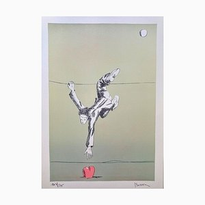 Jacques Bosser, The Heart Dancer 7 (Funambule), Litografía original, años 70