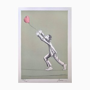 Jacques Bosser, The Heart Dancer 8 (Funambule), Litografía original, años 70