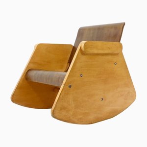 Rocking Chair Vintage en Hêtre et Bouleau