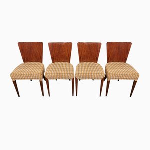 Art Deco Dining Chairs by Jindrich Halabala, 1940s, Set of 4