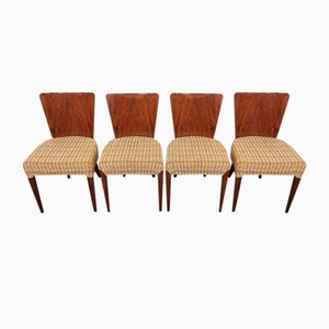 Sillas de comedor Art Déco de Jindrich Halabala, años 40. Juego de 4