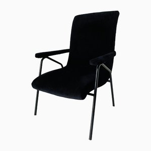 Black Velvet Armchair, 1960s