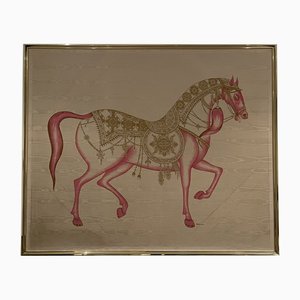 Silk Tapestry with Horse by Fabbriziani, 1970s