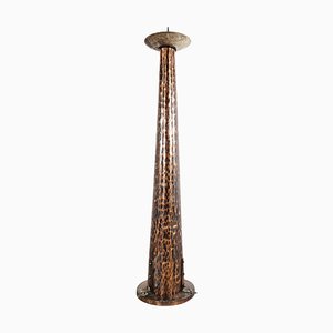 Large Brutalist Floor Candle Stand, 1970s