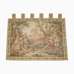 Antique French Napoleon III Embroidered Tapestry, 1860