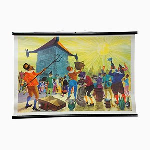 Stampa vintage raffigurante la luce del sole di Schildbuerger, anni '70