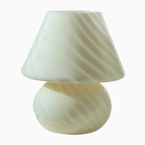 Vintage Murano Cream Yellow Baby Mushroom Table Lamp, 1970s