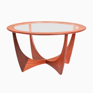 Vintage Mid-Century Teak and Glass Astro Coffee Round Table from G Plan MCM, 1960s
