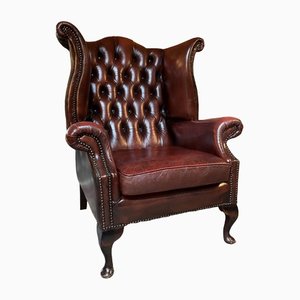 Vintage Wing Back Chesterfield Chair, 1980s