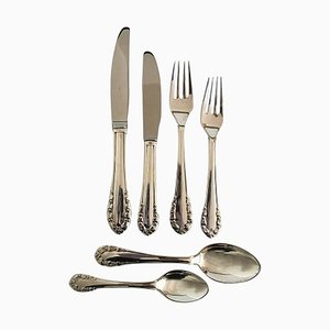 Sterling Silver Flatware Lily of the Valley from Georg Jensen, 1950s, Set of 12