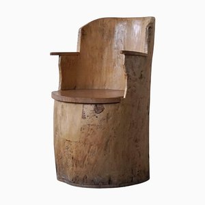 Moderner Wabi Sabi Stump Chair aus Birke von einem schwedischen Schreiner, 1950er