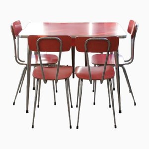 Tavolo e sedie vintage, Italia, anni '60, set di 5