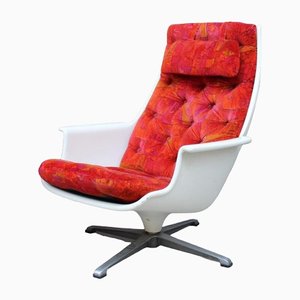 Swivel Armchair with High Backrest, 1960s