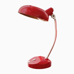 Lampada da tavolo vintage rossa, anni '50