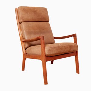 Mid-Century Senator Teak Sessel mit Hoher Rückenlehne von Ole Wanscher für Cado, 1960er