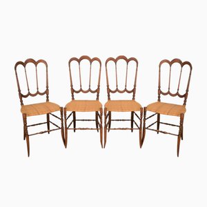 Model Tre Archi Chiavari Chairs by Fratelli Levaggi, Italy, 1950s, Set of 4
