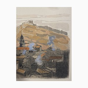 Paul Jouve, Landscape, Numbered 1/16, 1932, Wood Engraving