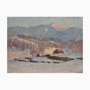 Louis Rodolphe Defontaine, Paysage de Montagne, 1926, Huile sur Carton