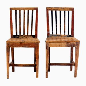 19th Century Gustavian Style Country House Side Chairs, Sweden, 1890s, Set of 2