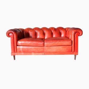 Chesterfield Leather Sofa by Hans Kaufeld, 1960s