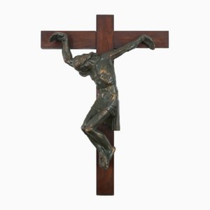 Belgian Bronze Crucifix, 1960s