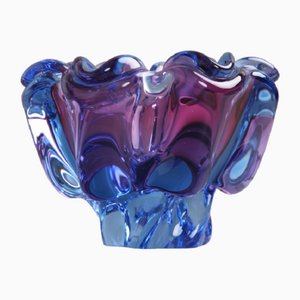 Colored Glass Bowl by Josef Hospodka 1960s