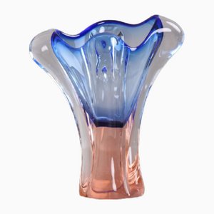 Colored Glass Vase by Josef Hospodka, 1960s