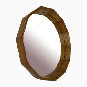 Italian Wood Dodecagon Mirror, 1990s