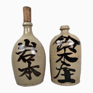 Botellas de sake Tokkuri, años 30. Juego de 2