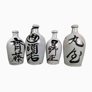 Tokkuri Sake Bottles, 1930s, Set of 4