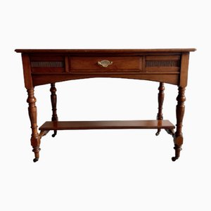 Victorian Mahogany Console Table with Drawer