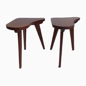 Vintage Side Table in Mahogany, 1960s, Set of 2