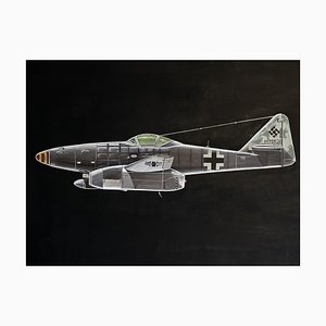 Jean Marcel Cuny, Aircraft, 1978, Original Painting