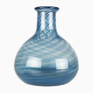 Vase en Verre de Murano Bleu et Transparent de Barovier & Toso, 1960s