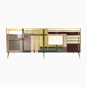 Credenza in ottone colorato