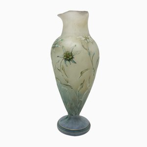 Large Cameo Glass Edelweiss Vase from Daum Nancy, 1890s