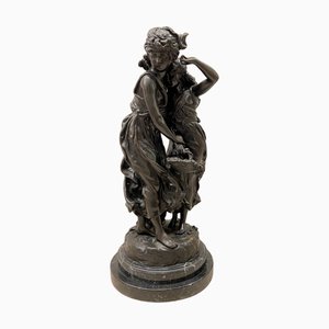 F. Moreau, Hippolyte Sculptural Group, siglo XIX, bronce