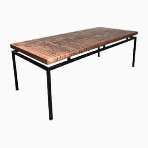 Brutalist Coffee Table in Copper, 1960s