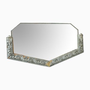 Specchio Art Déco argentato, anni '30