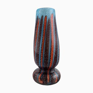Large Italian Mouth Blown Art Glass Vase, 1960s