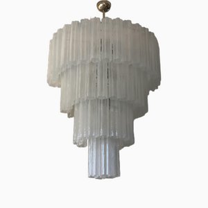 Lampadario XPlus tubolare in vetro di Murano