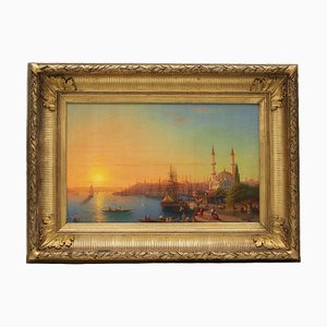 Ivan Konstantinovich Aivazovsky, Blick auf Konstantinopel und den Bosporus, 1856, Öl auf Leinwand, gerahmt