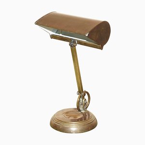 Lámpara de mesa vintage de latón y cobre, años 20