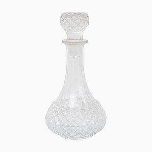 Vintage Glass Vase with Diamond Style Cap, 1930s