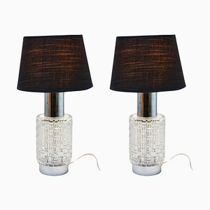 Lampade da tavolo Mid-Century cromate, set di 2