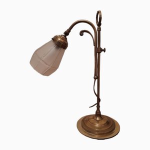 Vintage French Desk Lamp in Brass